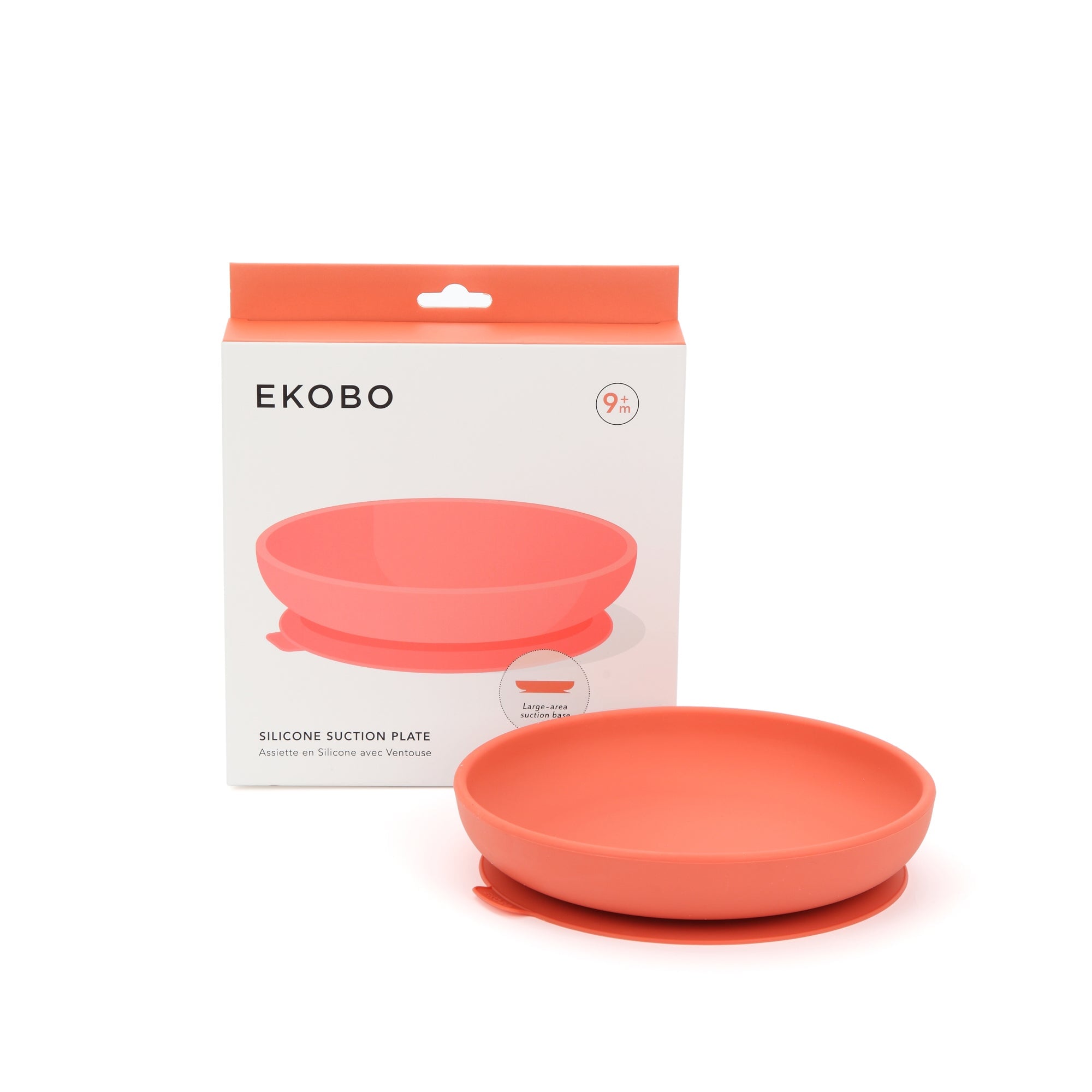 Silicone Suction Plate - Coral EKOBO USA