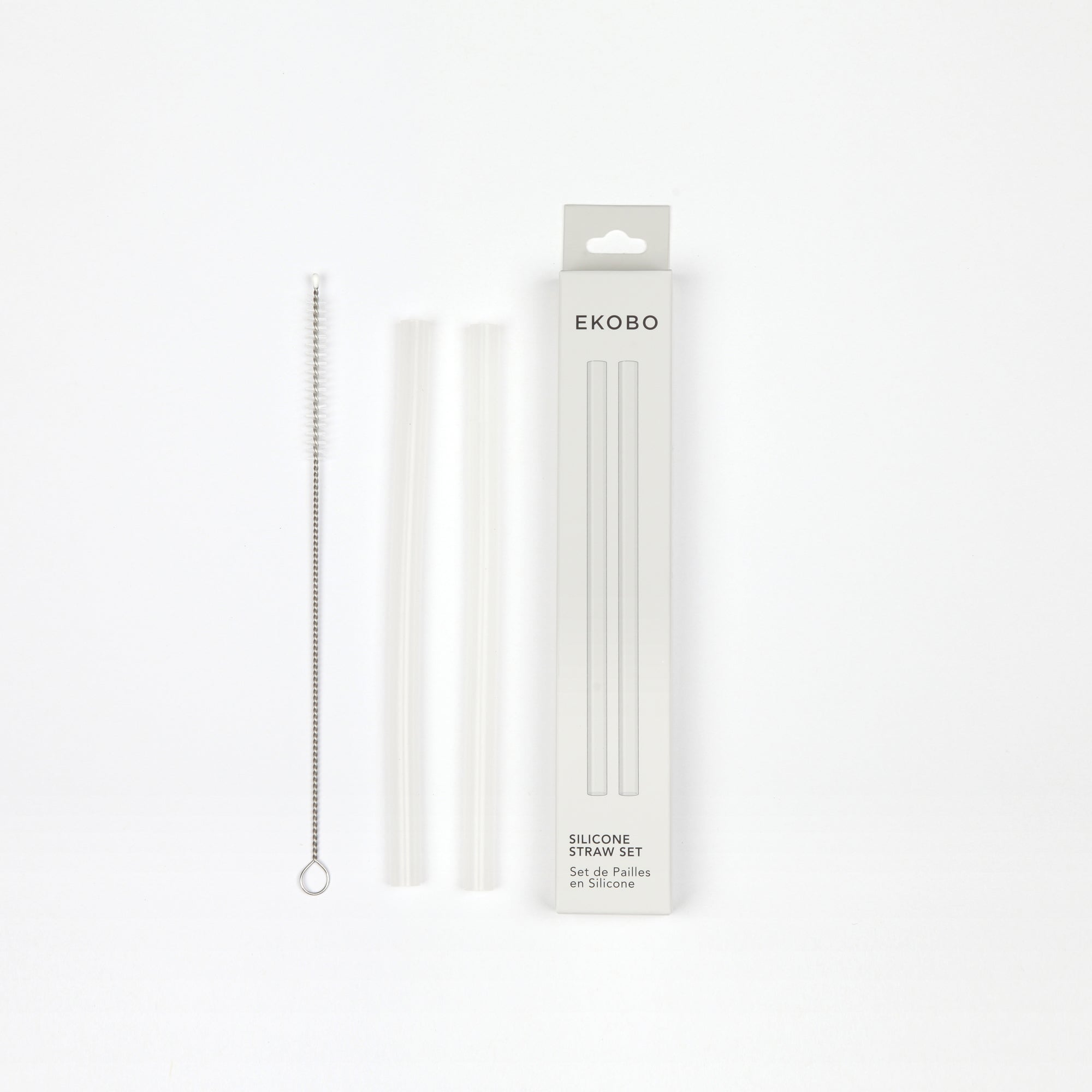 Set of Reusable Silicone Straws EKOBO