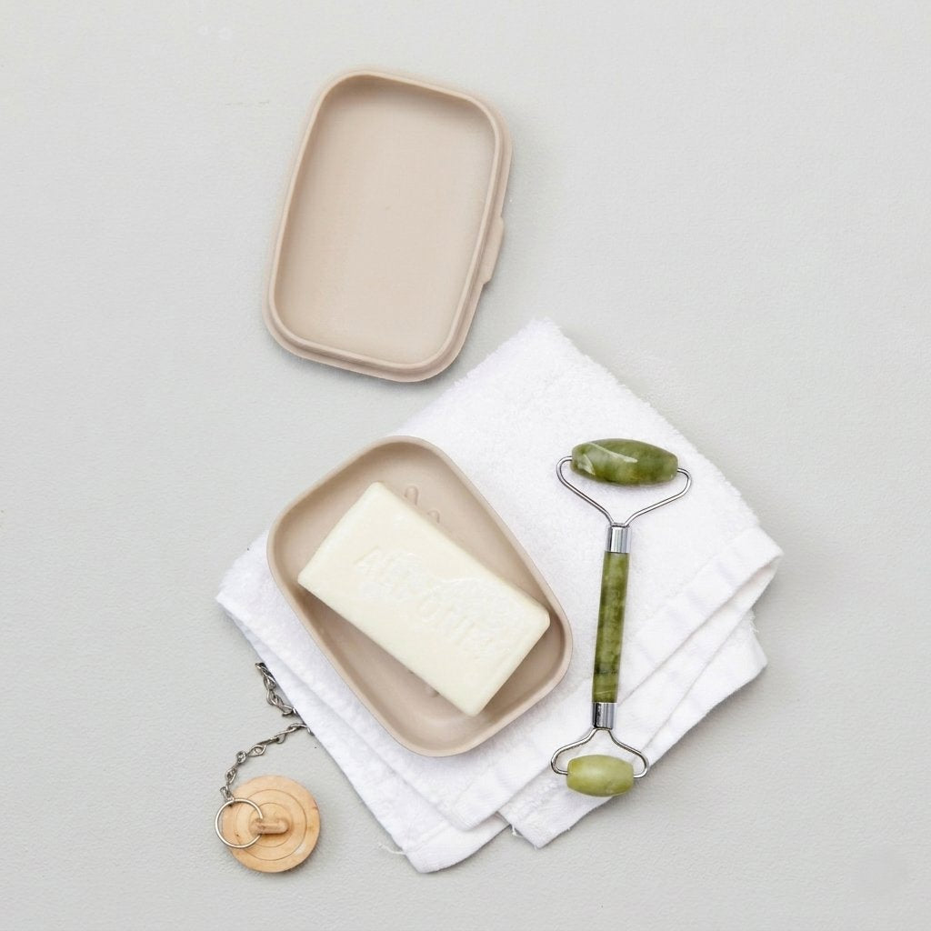 Rectangular Travel Soap Box - Sand for him EKOBO
