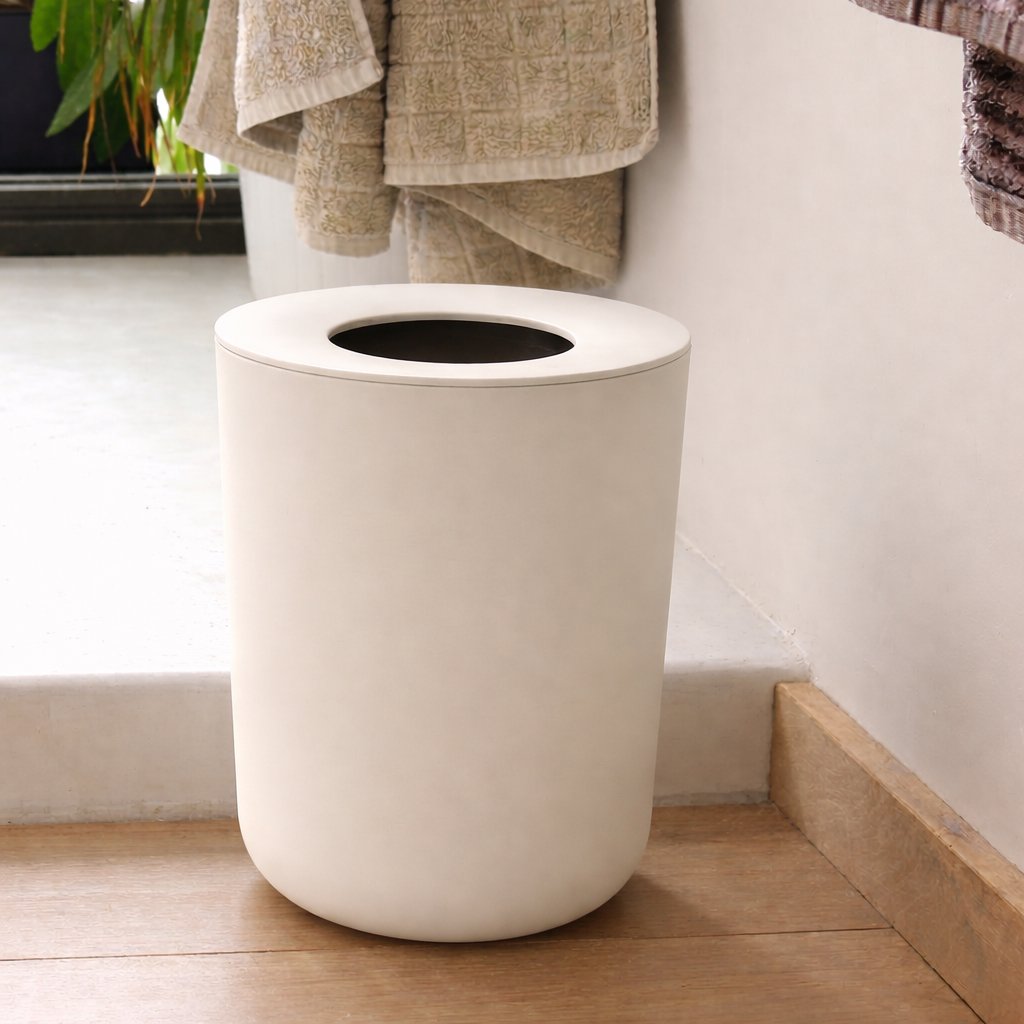 Bathroom Bin 4.5L - Off White EKOBO