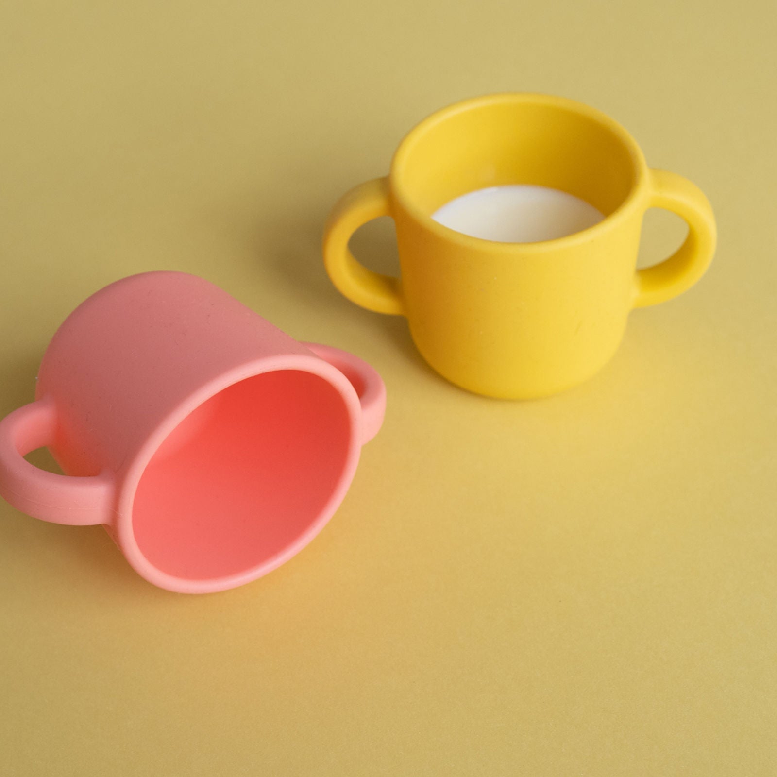 Silicone Sippy Cup with handles - Coral kids EKOBO USA