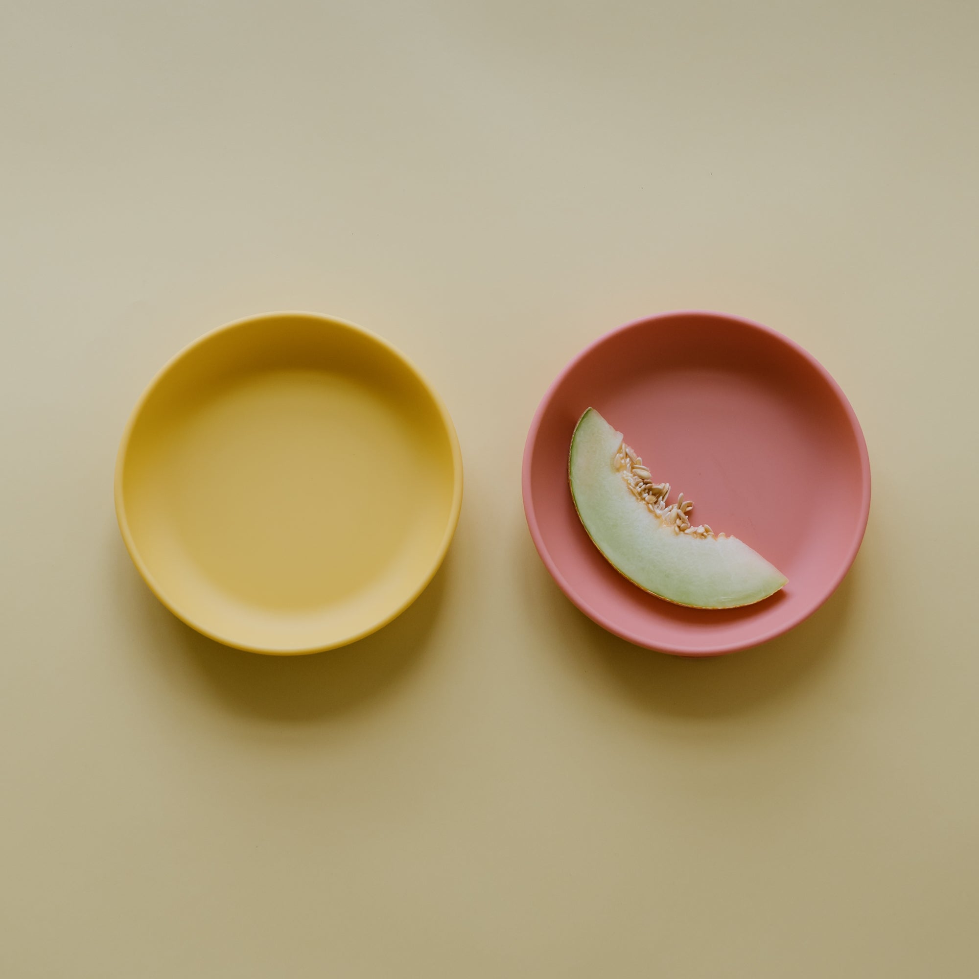 Duo Suction Plate & Spoon Set - Coral & Mimosa EKOBO