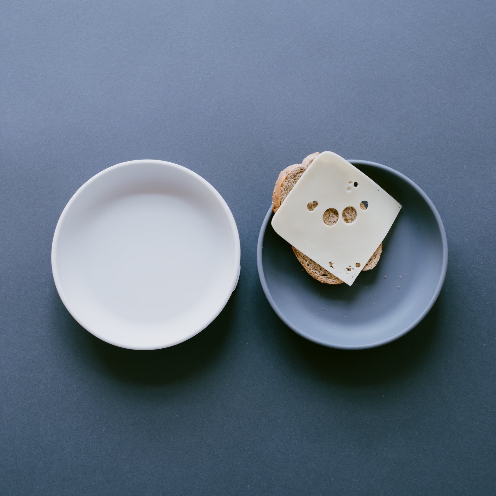 Duo Suction Plate & Spoon Set - Cloud & Storm EKOBO