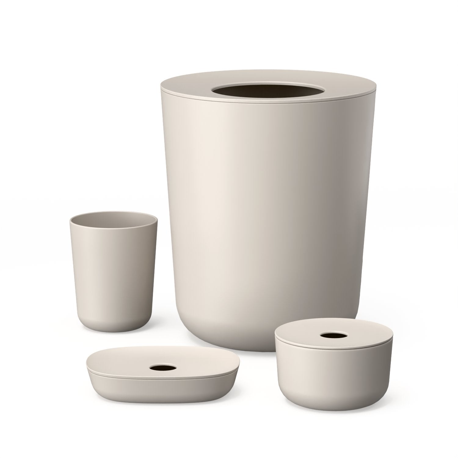 4-Piece Bathroom Set - Stone EKOBO