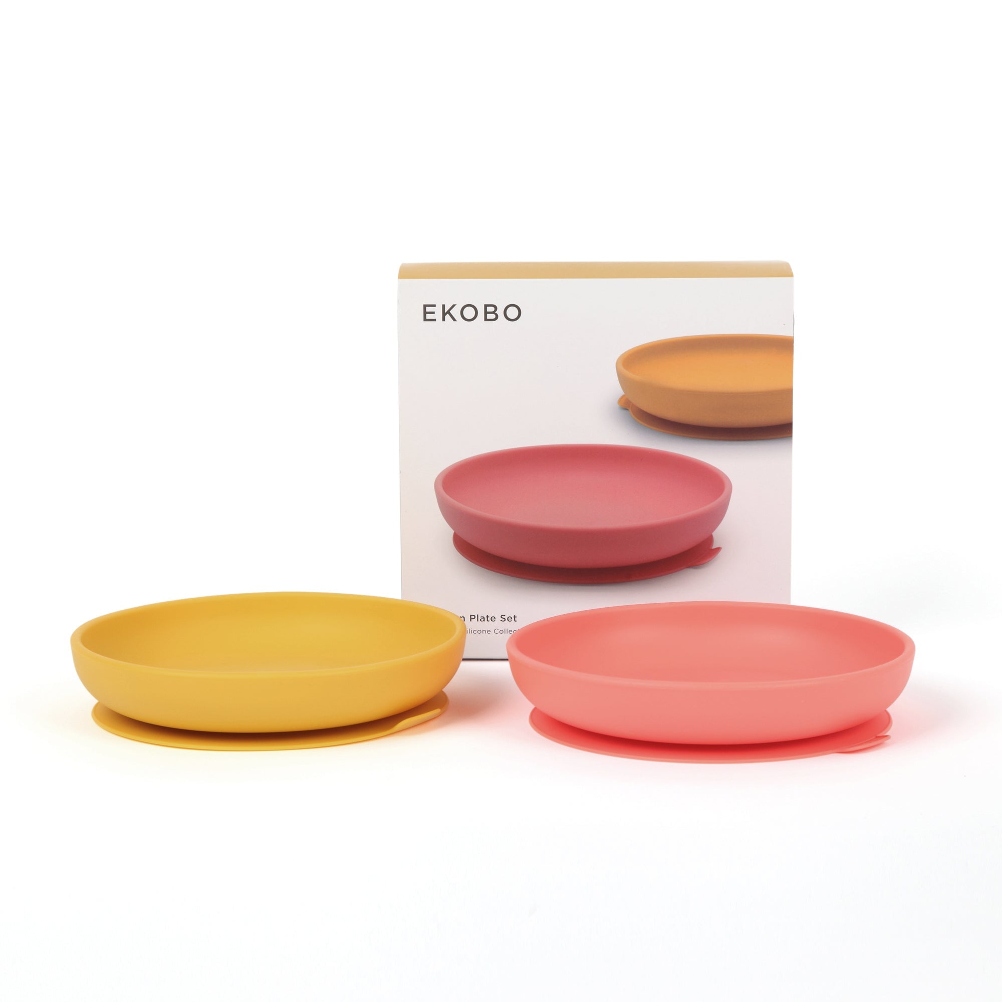 Suction Plate Set - Mimosa / Coral EKOBO USA