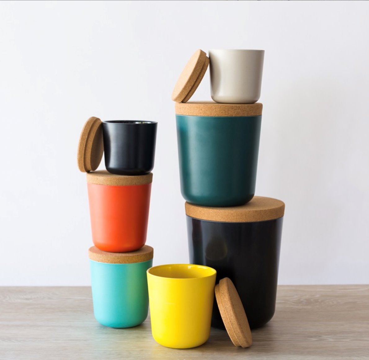 Large Storage Canister - Lemon Eco-Materials EKOBO
