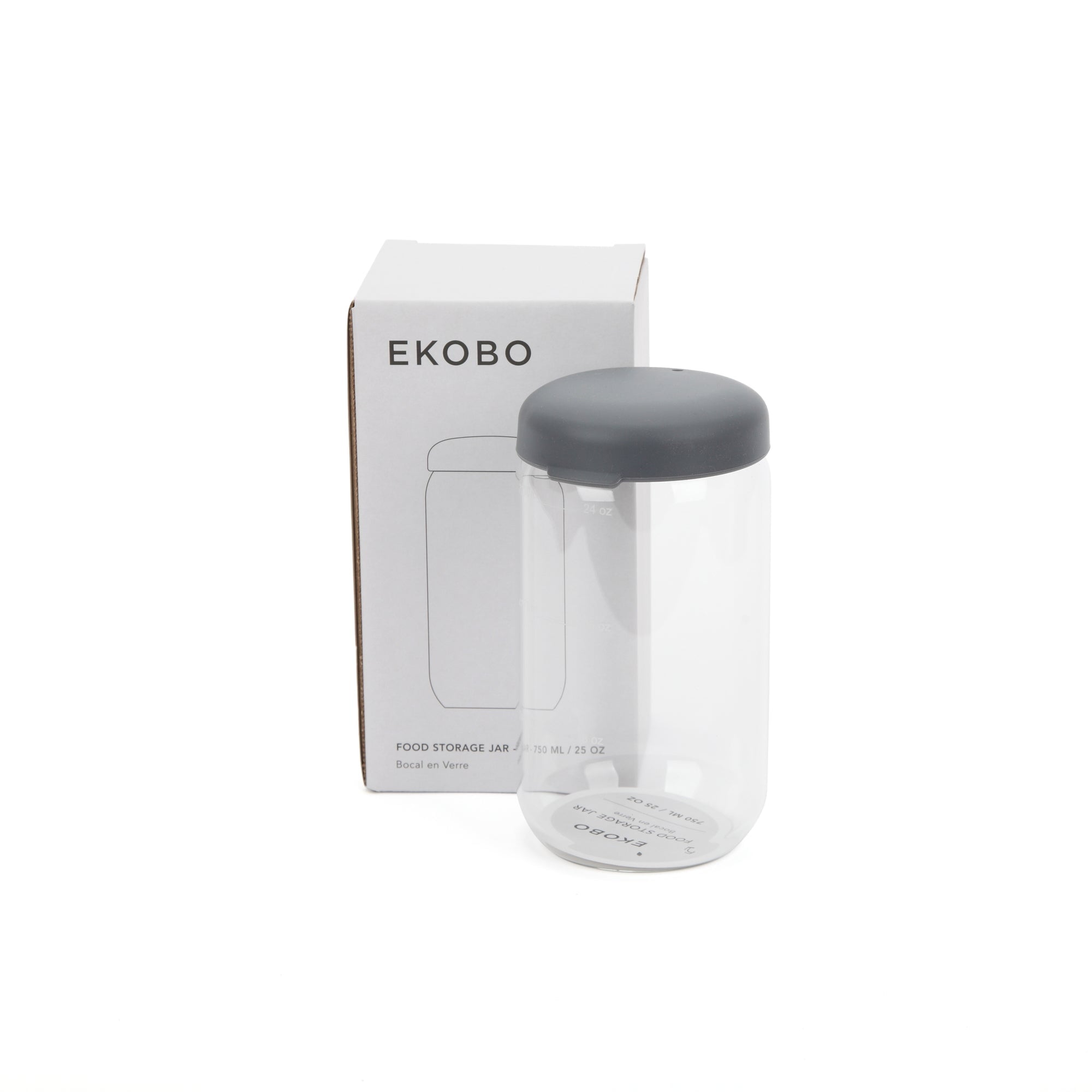 Food Storage Jar in Borosilicate Glass 750 ml - Storm EKOBO USA