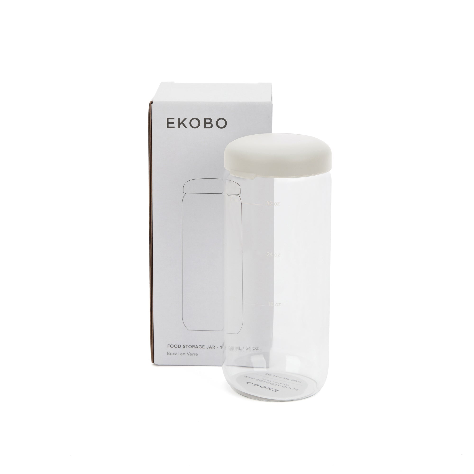 Food Storage Jar in Borosilicate Glass 1000 ml - Cloud EKOBO USA
