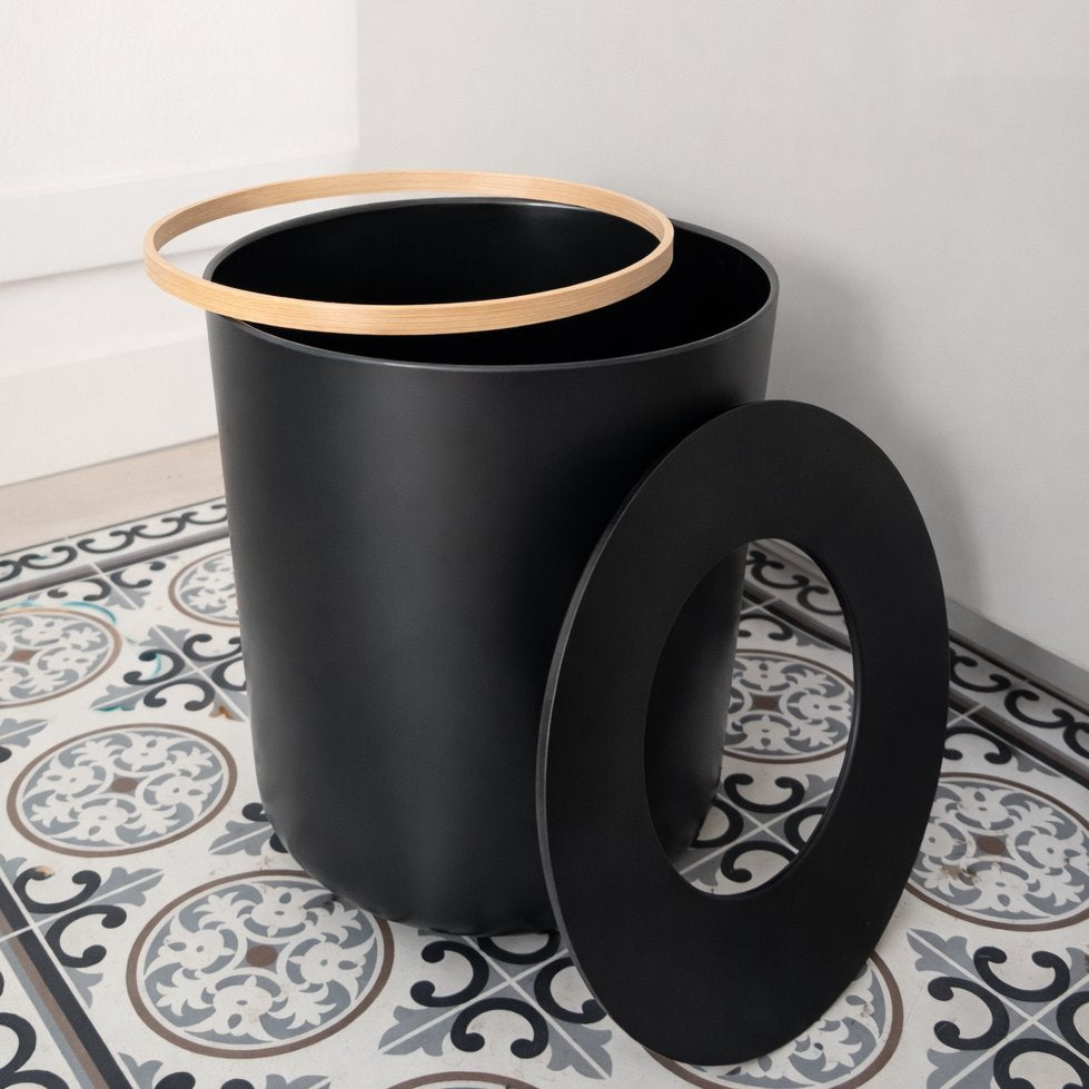 Bathroom Bin 6L - Black Bath EKOBO 