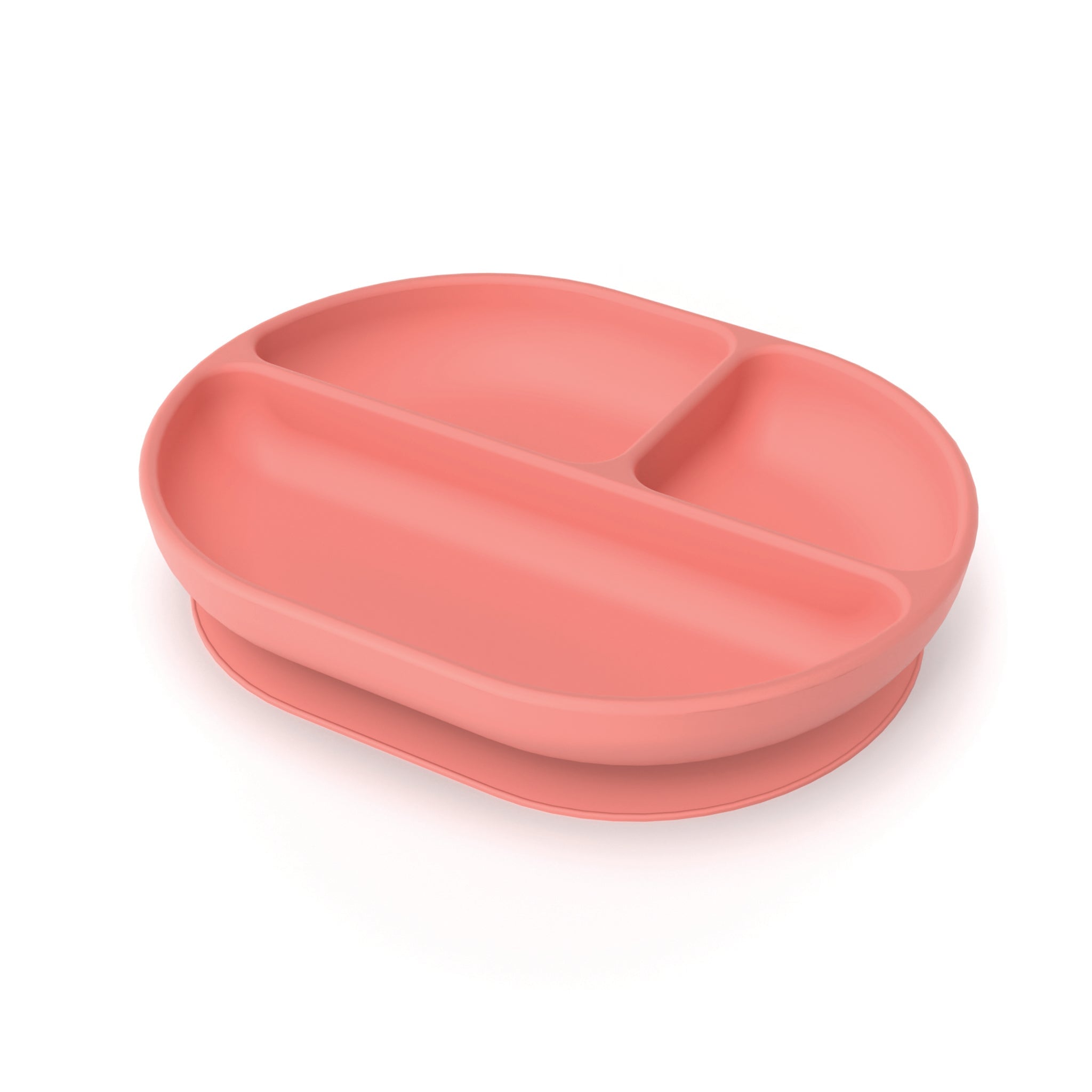 Silicone Divided Plate & Sippy Cup Set - Coral EKOBO 