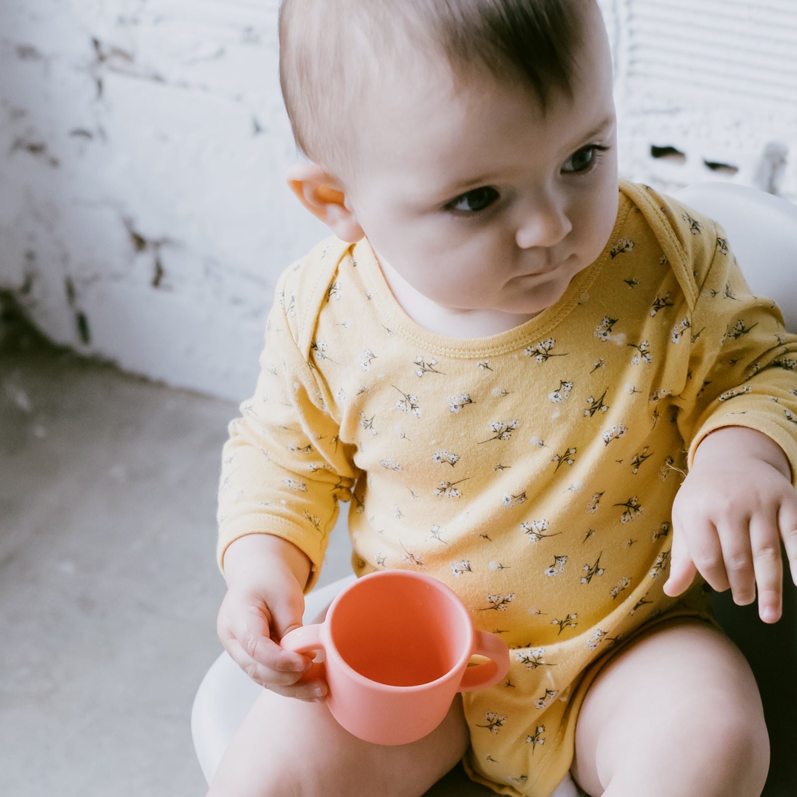 Silicone Sippy Cup with handles - Coral kids EKOBO USA 