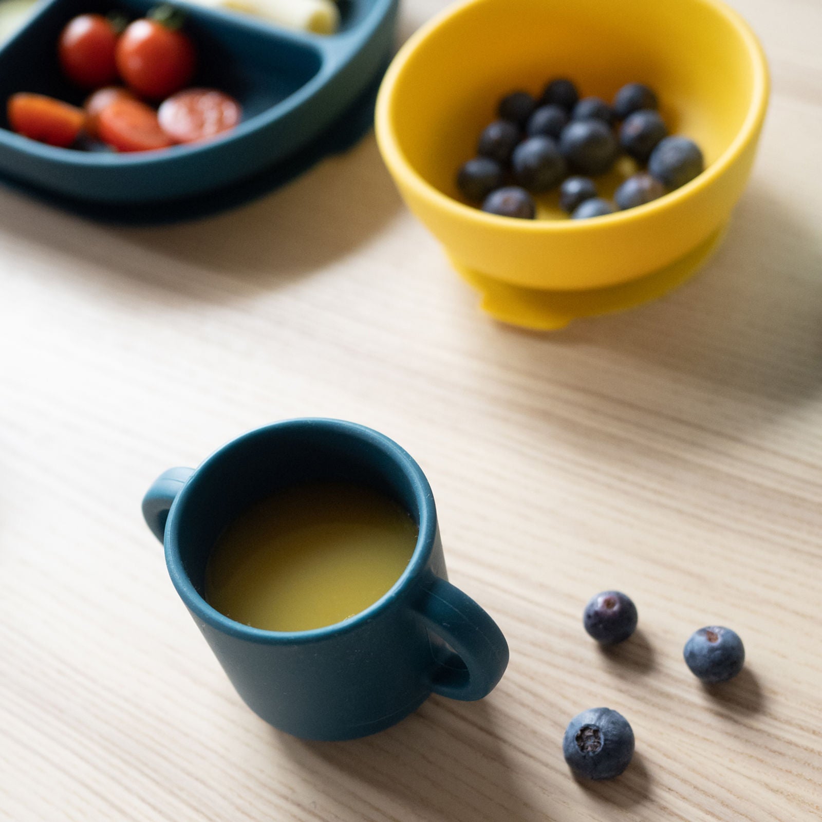 Silicone Sippy Cup with handles - Blue Abyss kids EKOBO USA 