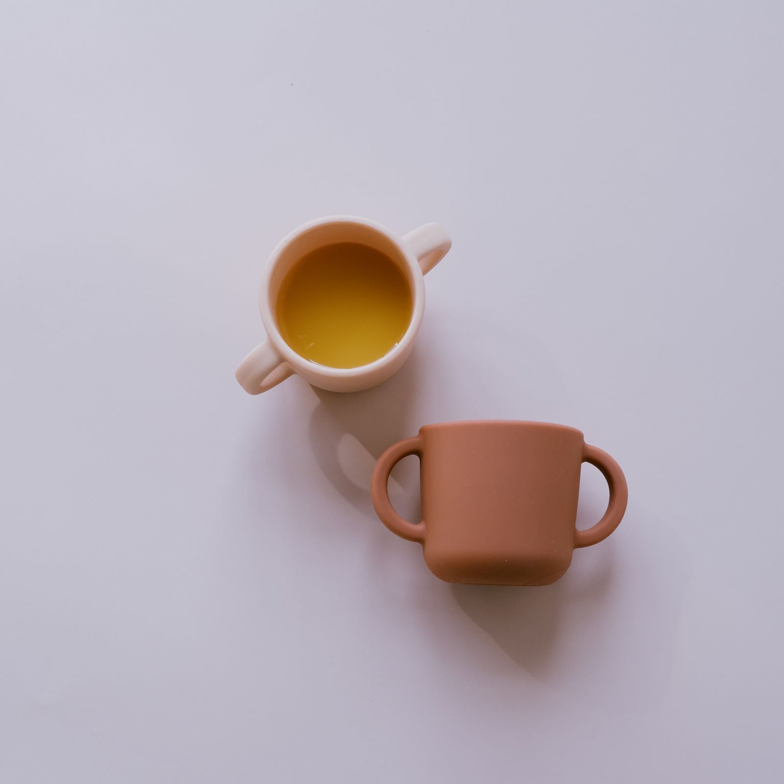 Silicone Sippy Cup with handles - Terracotta kids EKOBO USA 