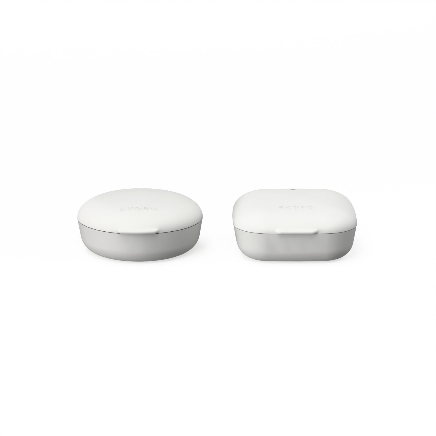 Set of 2 Travel Soap Boxes (Square & Round) - Cloud EKOBO 