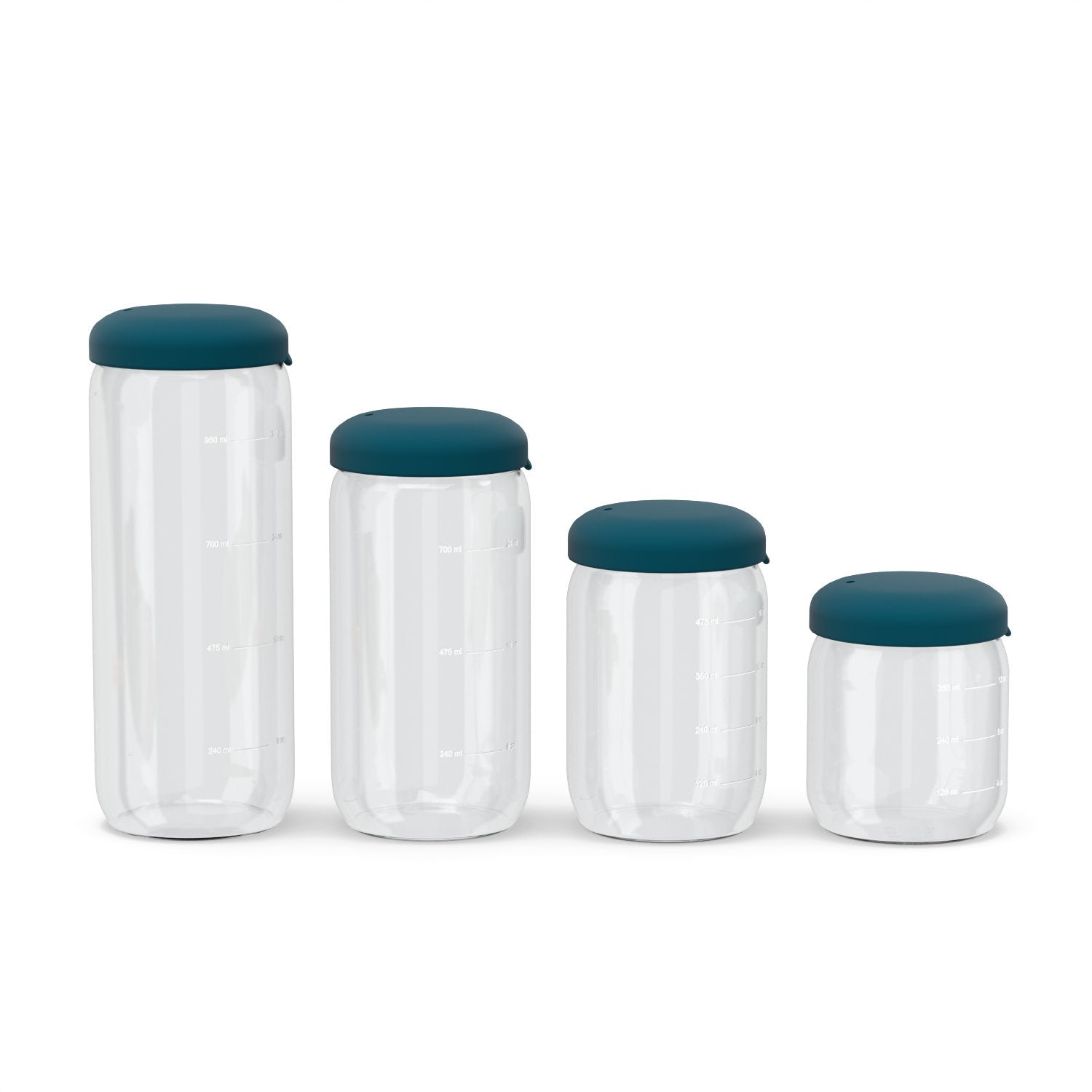 Food Storage Jar in Borosilicate Glass 350 ml - Blue Abyss EKOBO