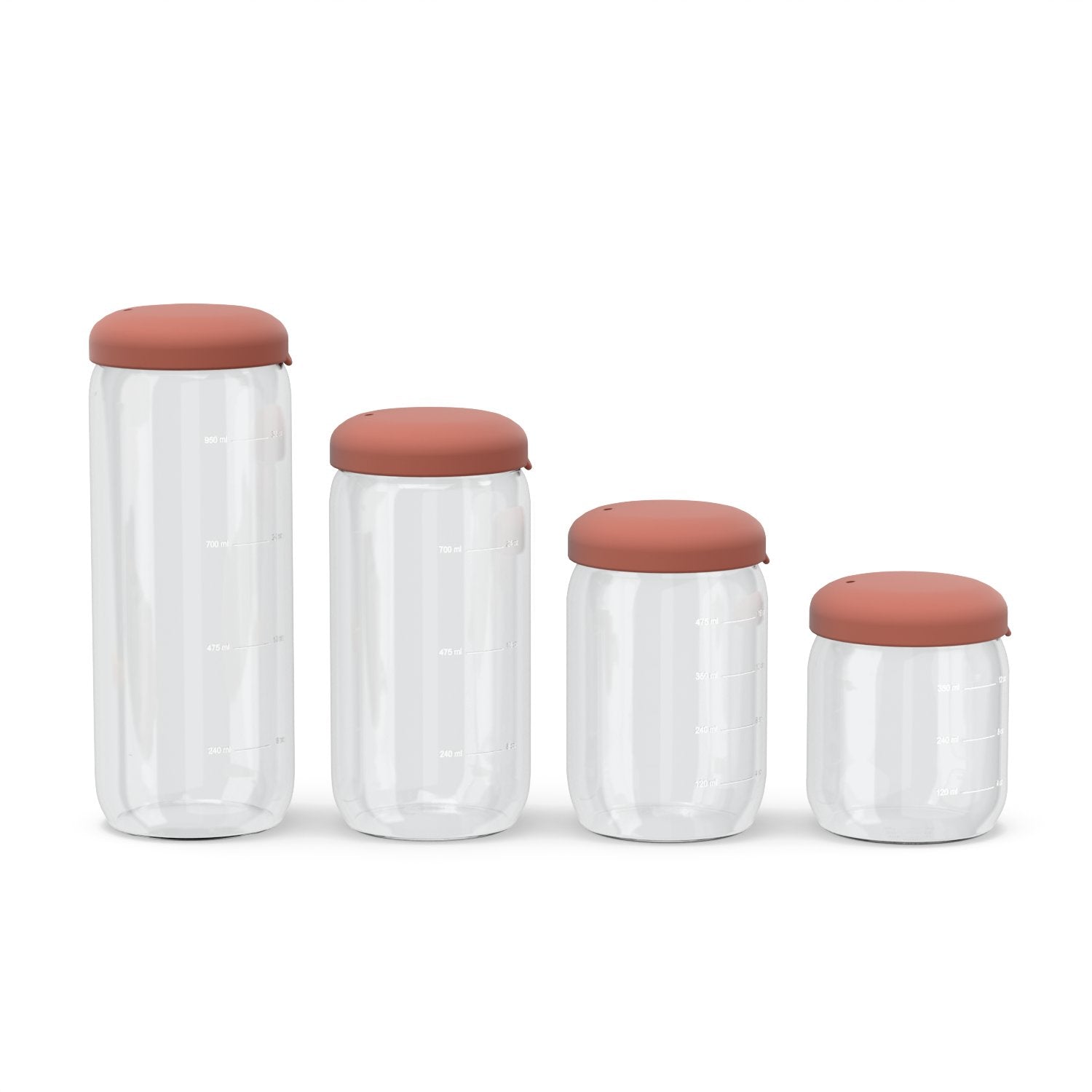 Food Storage Jar in Borosilicate Glass 750 ml - Terracotta EKOBO USA