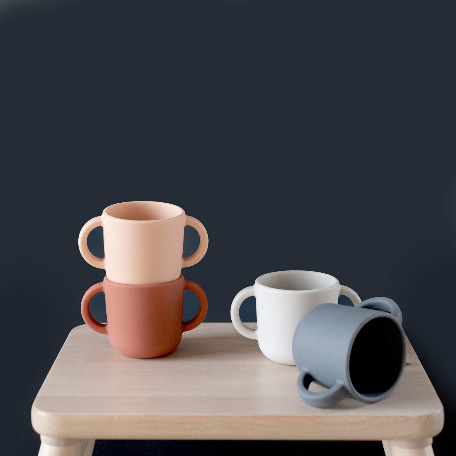 Silicone Sippy Cup with handles - Terracotta kids EKOBO USA 