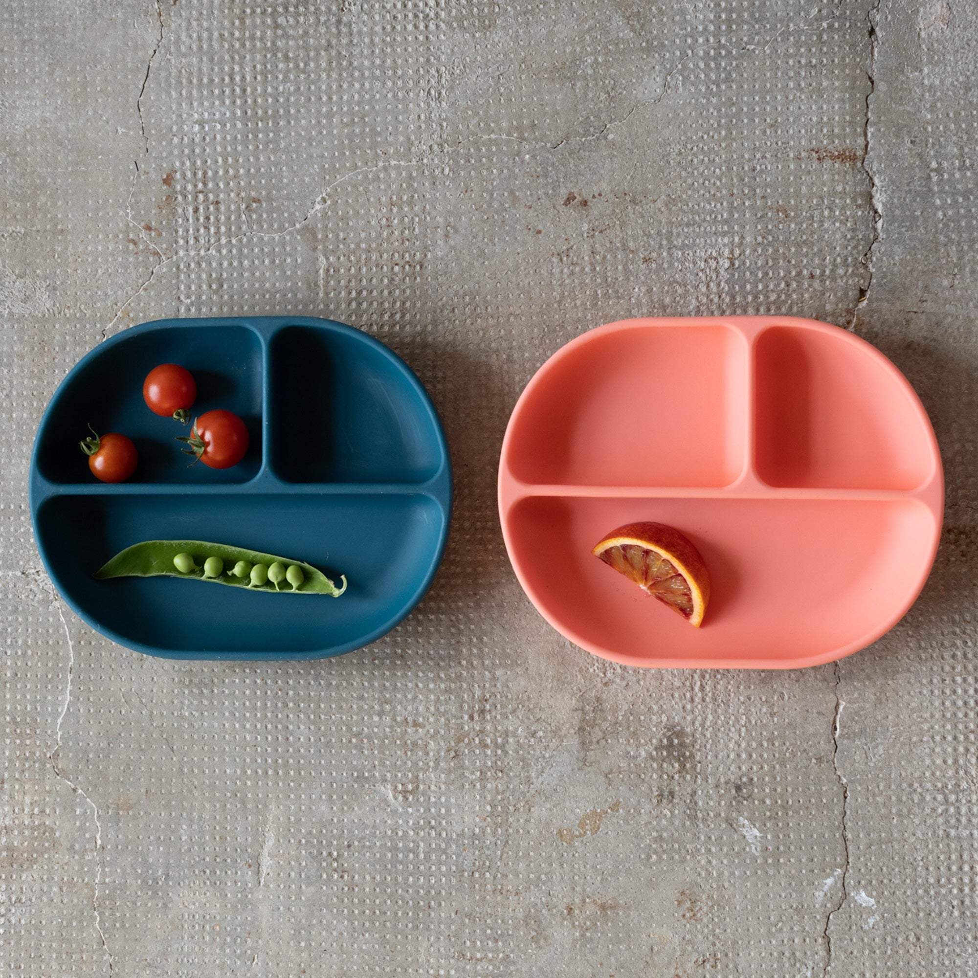 Duo Divided Suction Plate & Sippy Cup - Coral EKOBO 